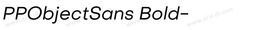 PPObjectSans Bold字体转换